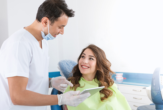 A patient being sedated