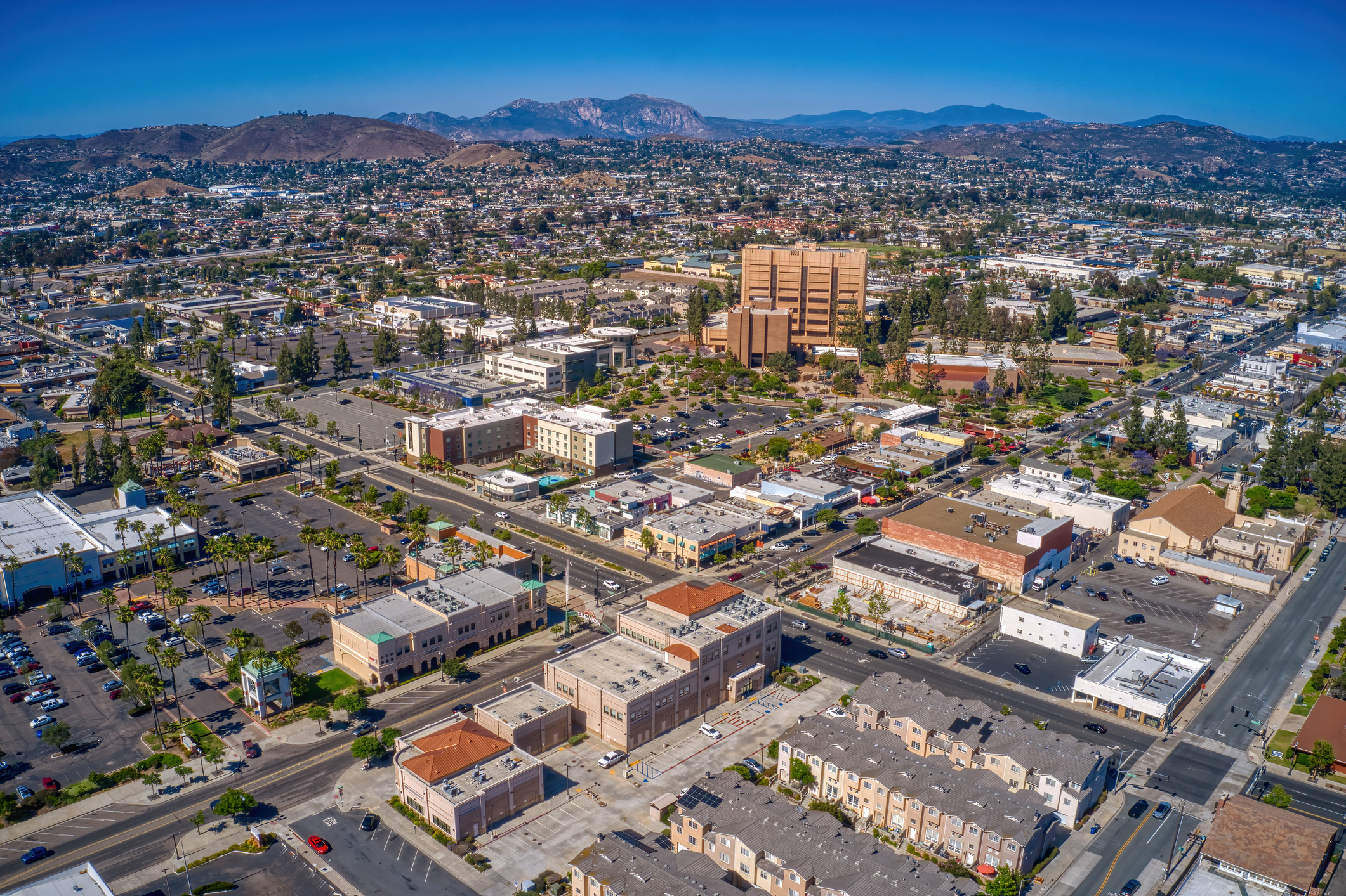 Aerial view of the Mira Mesa area